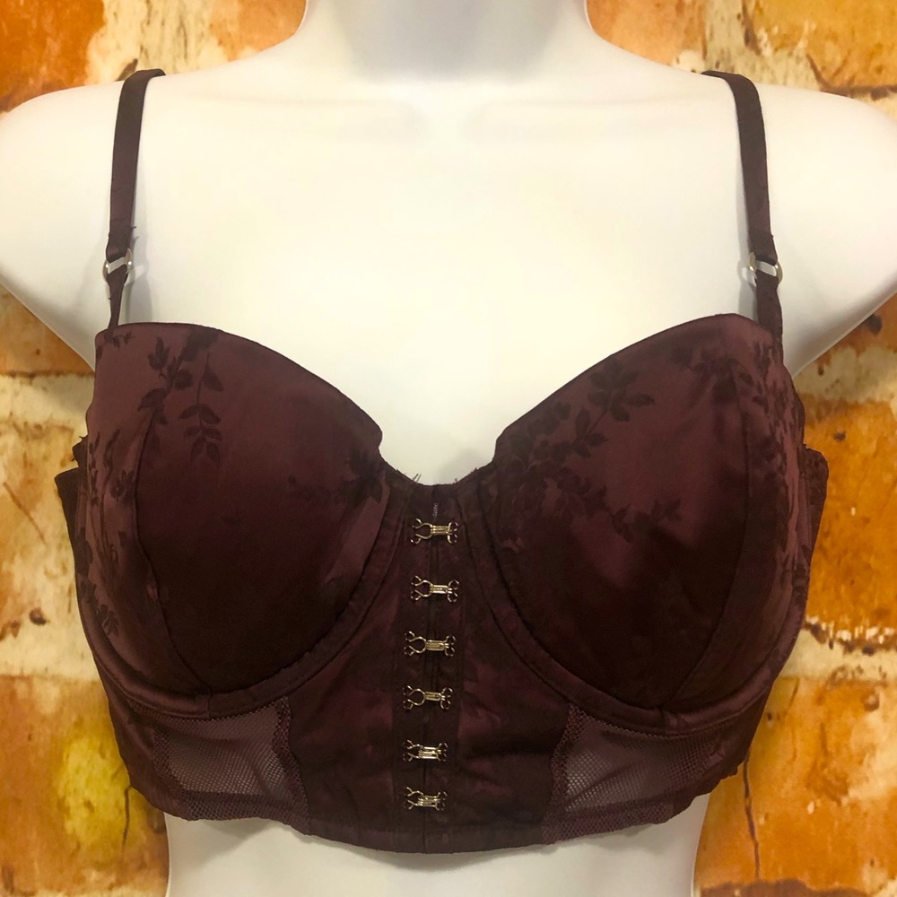 Burgundy Bustier Bra *36C*
